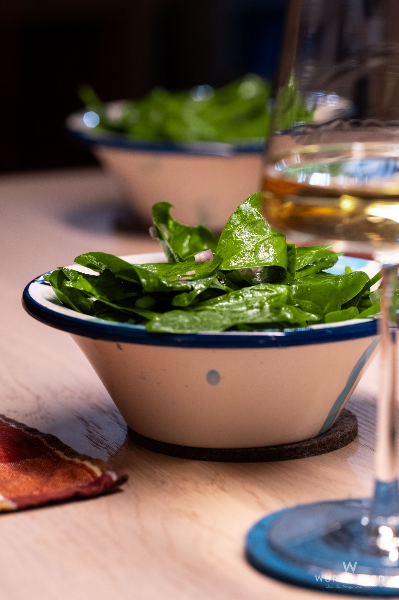 Frischer Spinatsalat