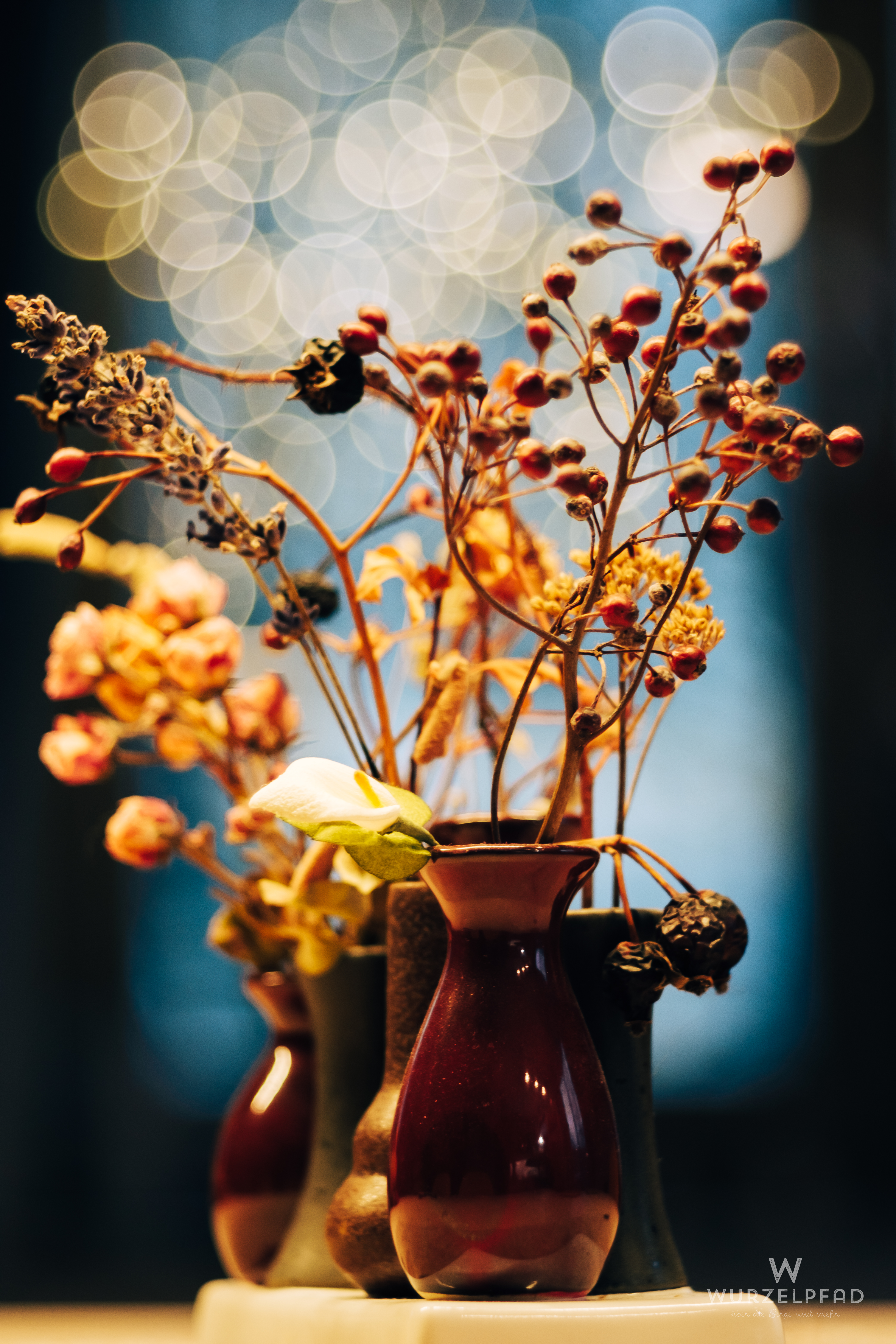 Blumendeko mit Bokeh