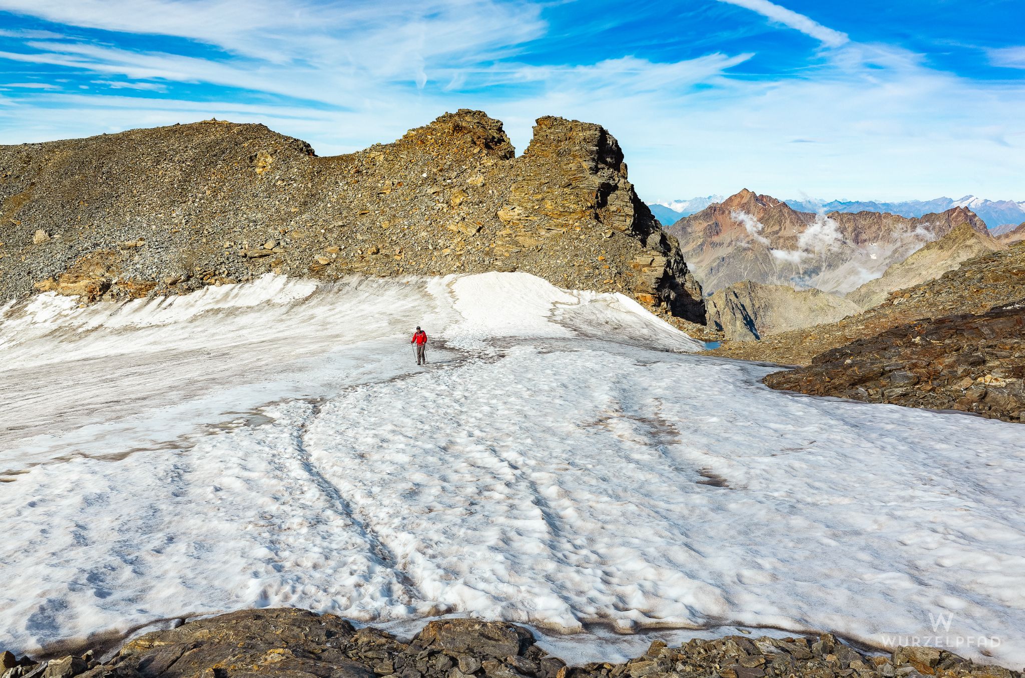 die Überquerung des Gletschers