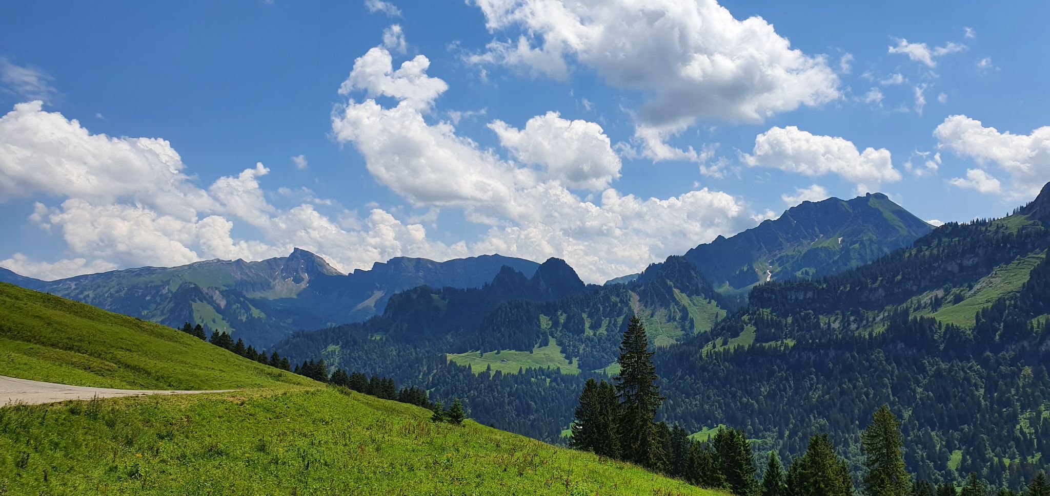 Blick zum Hohen Ifen und Diedamskopf