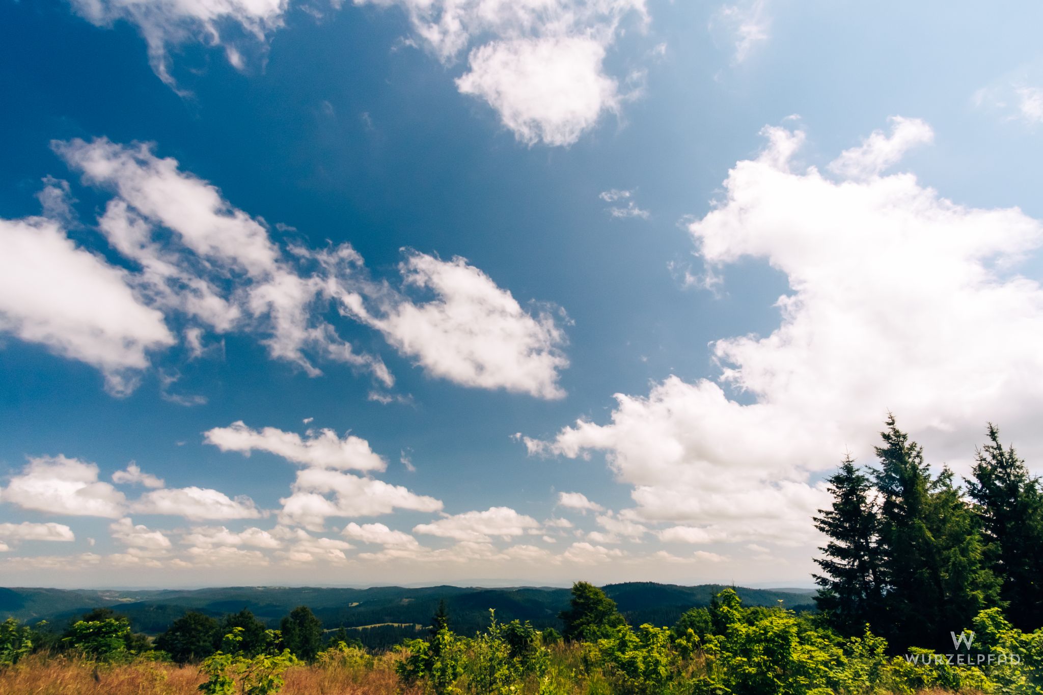 Weiter Blick vom Blößlingsgipfel