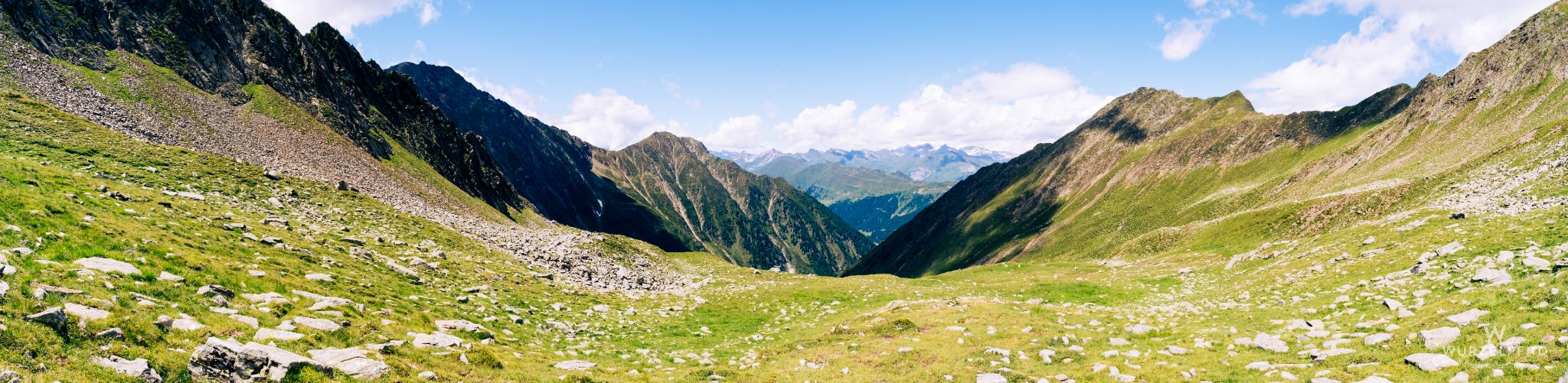 Panorama vom Sailertal über den Jaufenkamm