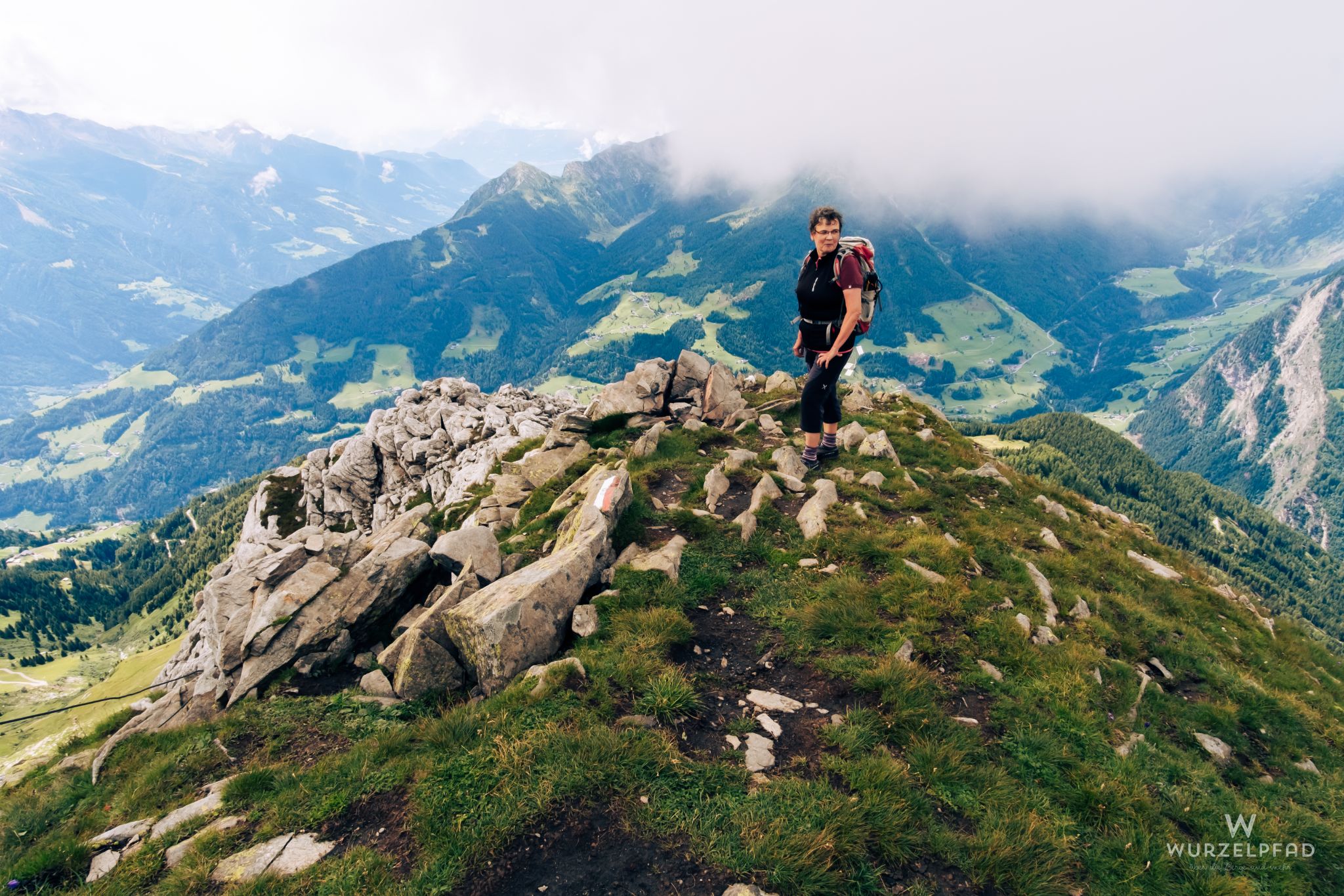 Vorm steilen Abstieg