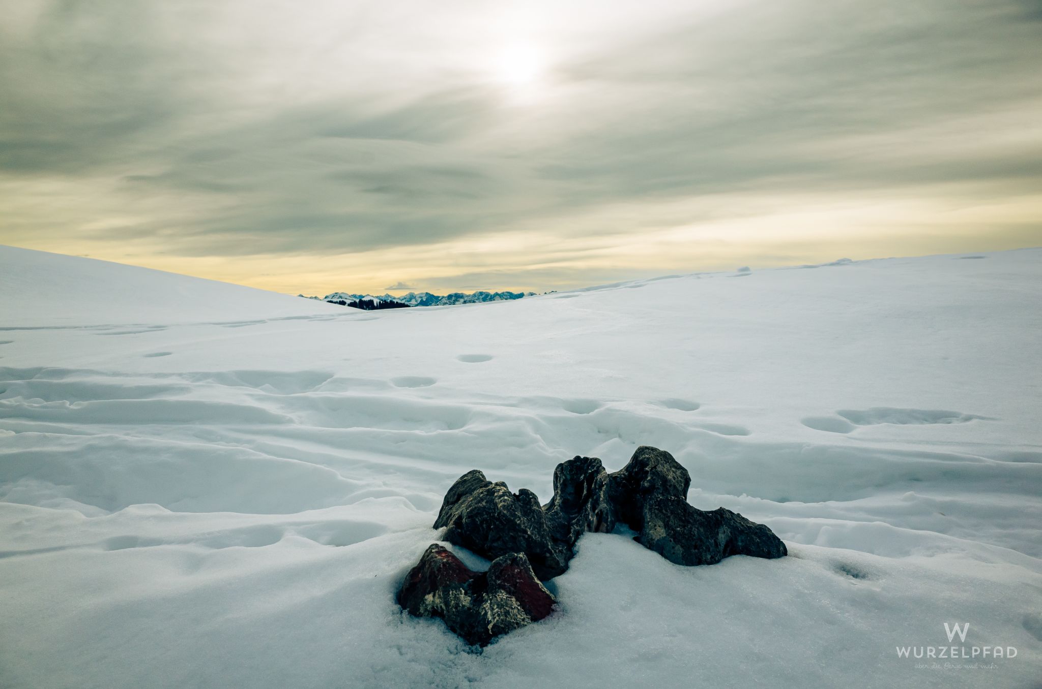 Unterwegs zum Fockenstein, Blick zum Karwendel