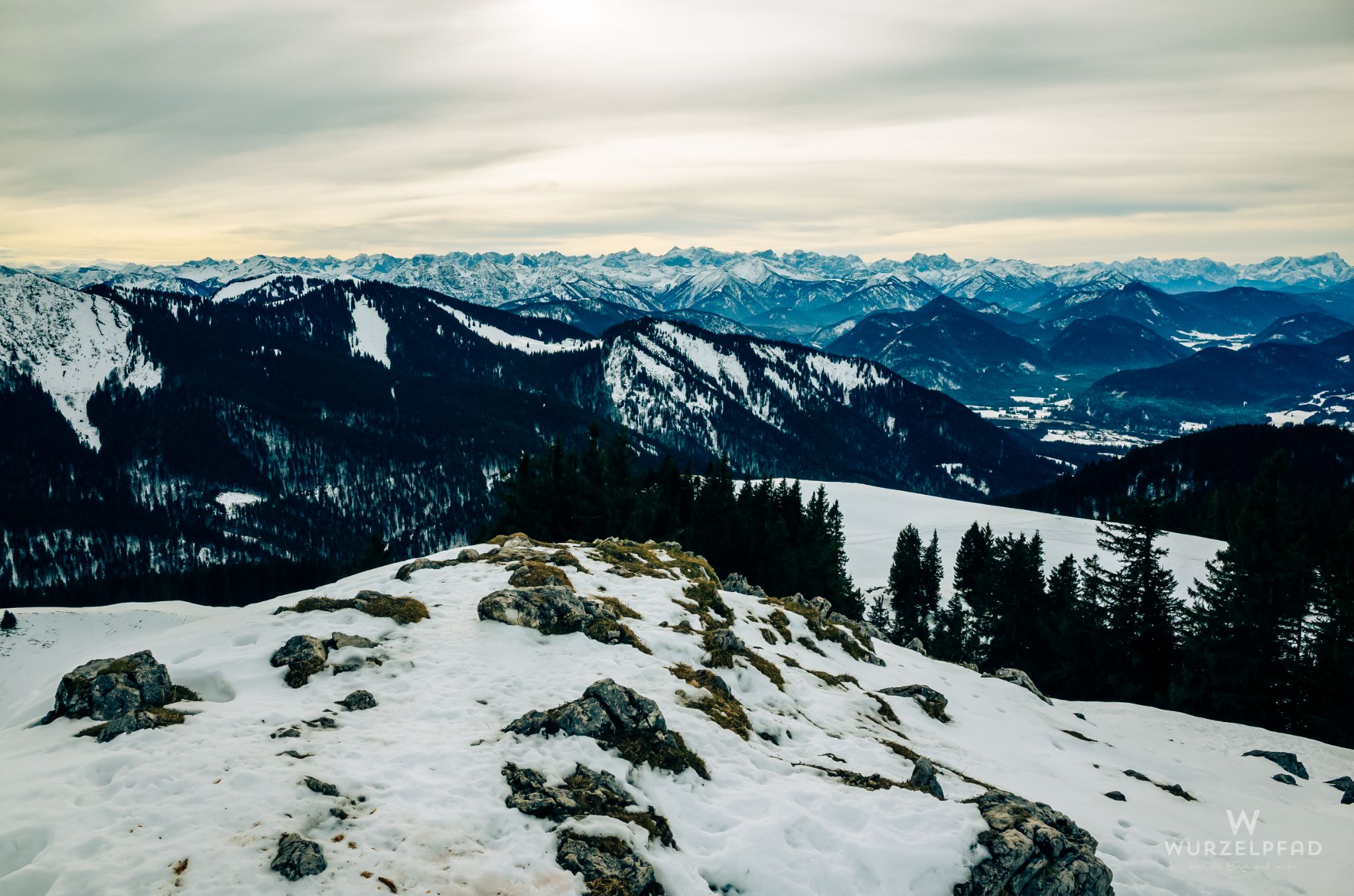 Fockenstein, Blick ins Karwendel und Wetterstein