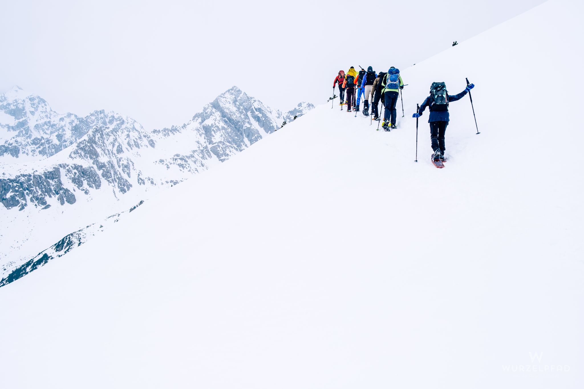 Querung einer steilen Flanke
